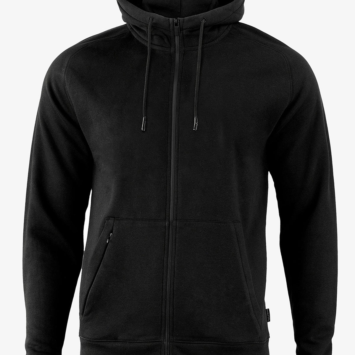 Plain black discount zip hoodie mens